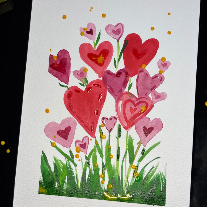 CLASS Watercolor Painting: Valentine's Day Edition